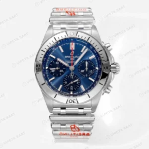 Breitling Chronomat B01 42 Beyaz Kadran Çelik AB0134101C1A1 Super Clone ETA Saat karşıdan görünüm