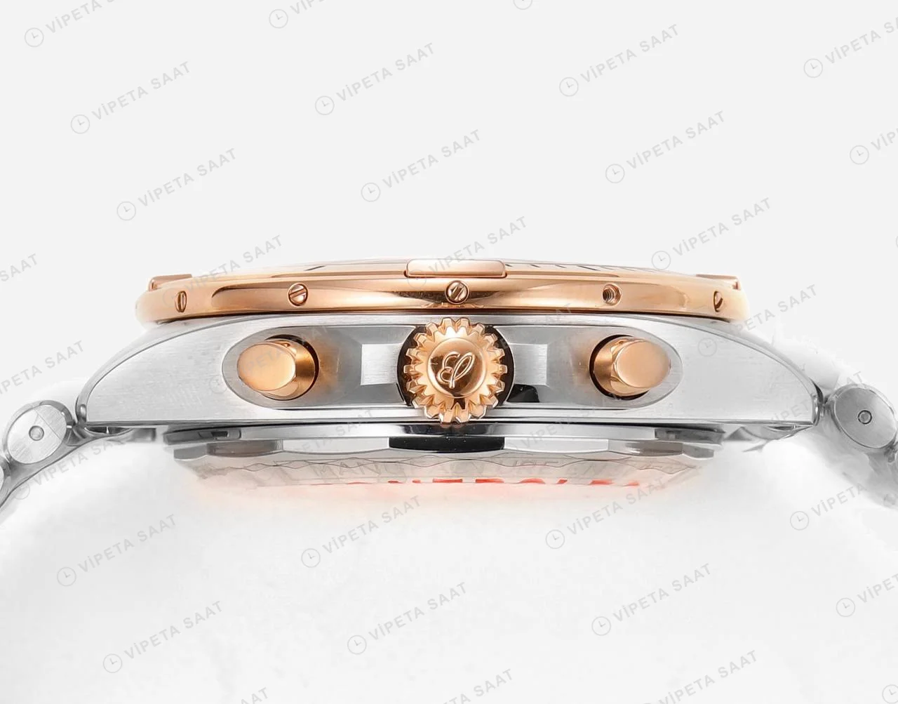 Breitling Chronomat B01 42 Çelik Rose Gold Antrasit Kadran UB0134101B1U1 Super Clone ETA Saat detay 7