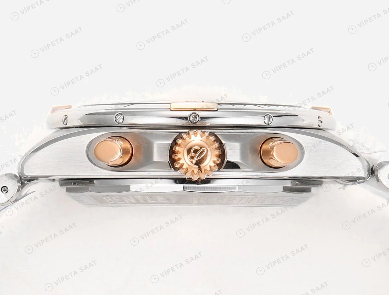 Breitling Chronomat B01 42 Çelik Rose Gold Beyaz Kadran IB0134101G1A1 Super Clone ETA Saat detay 6