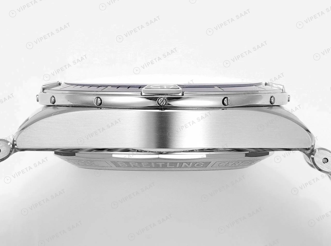 Breitling Chronomat B01 42 Mavi Kadran Çelik AB0134101B1A1 Super Clone ETA Saat detay 8