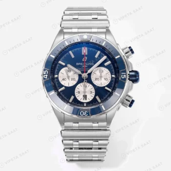 Breitling Chronomat B01 42 Siyah Kadran Siyah Çerçeve AB0136161C1A1 Super Clone ETA Saat karşıdan görünüm