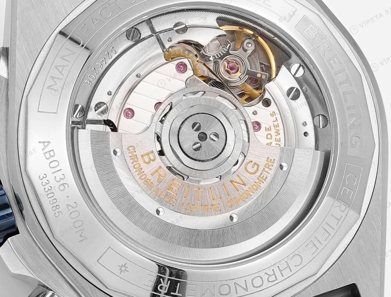 Breitling Chronomat B01 42 Siyah Kadran Siyah Çerçeve AB0136161C1A1 Super Clone ETA Saat detay 5
