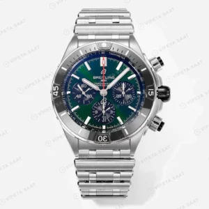 Breitling Chronomat B01 42 Yeşil Kadran Çelik AB0136251L1S1 Super Clone ETA Saat karşıdan görünüm