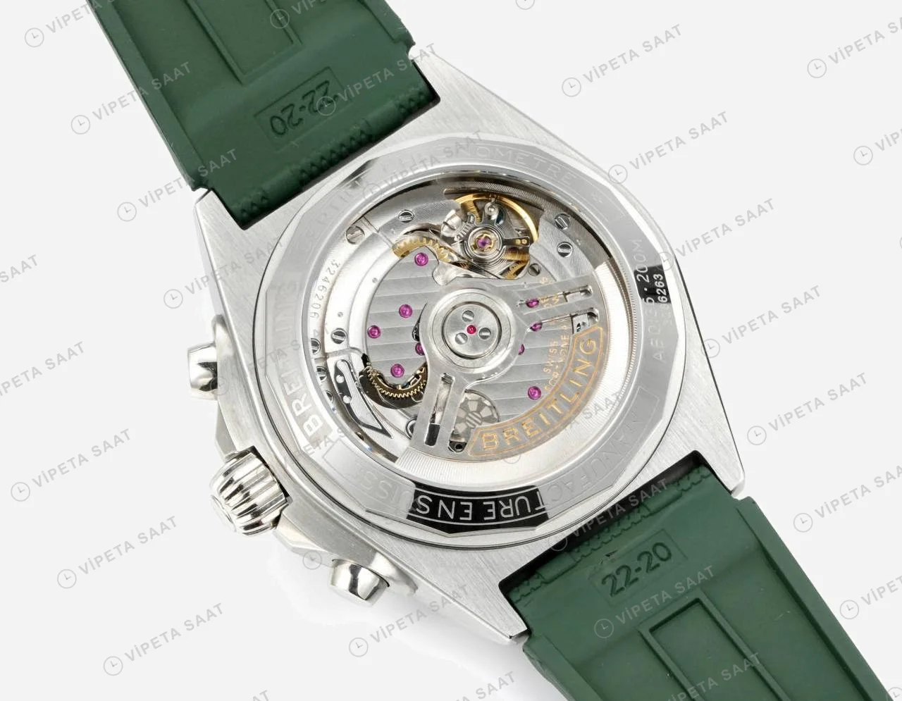 Breitling Chronomat B01 42 Yeşil Pırlanta detay 4