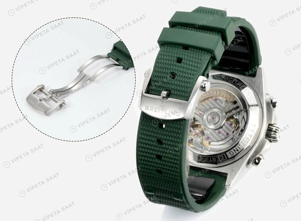Breitling Chronomat B01 42 Yeşil Pırlanta detay 8