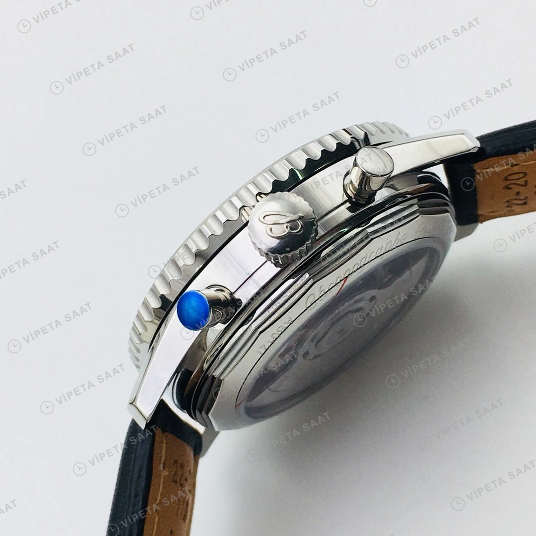 Breitling Navitimer Kronograf Siyah Kadran Çelik Super Clone ETA Eta Saat detay 9