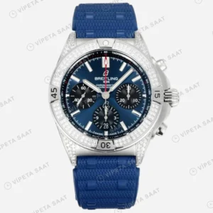 Breitling Super Chronomat B01 44 Mavi Pırlanta karşıdan görünüm