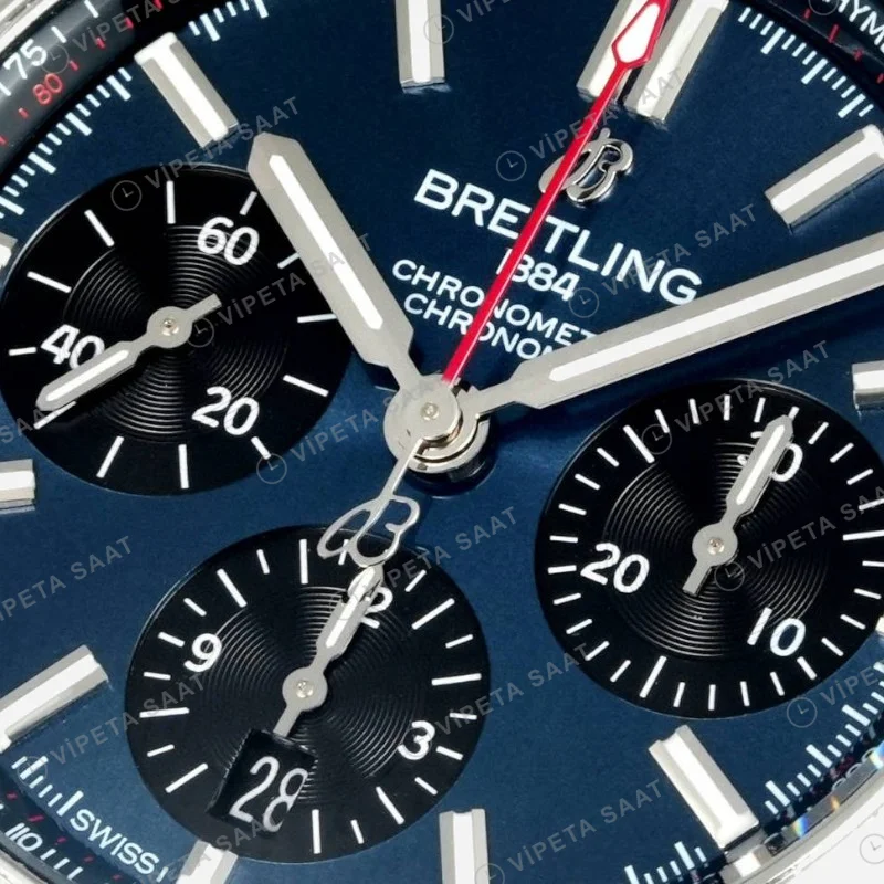 Breitling Super Chronomat B01 44 Mavi Pırlanta detay 6