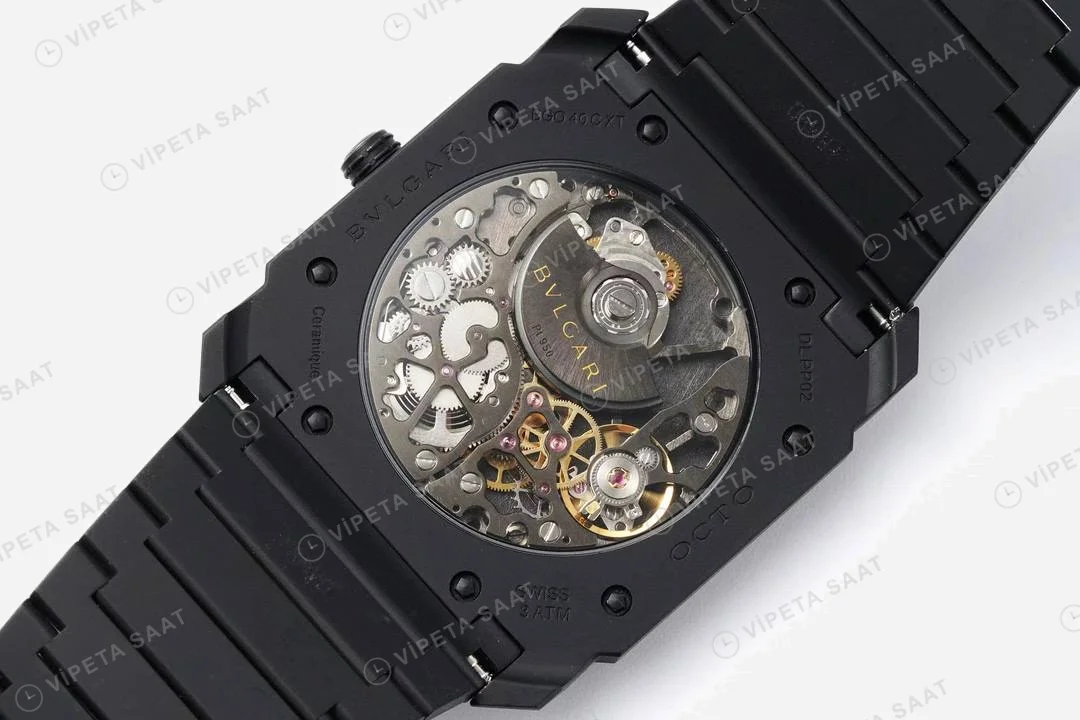Bvlgari Octo Finissimo Siyah Seramik Super Clone ETA Saat detay 5