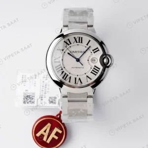 Cartier Ballon Bleu Beyaz Kadran Çelik 33mm Super Clone ETA Eta Saat karşıdan görünüm