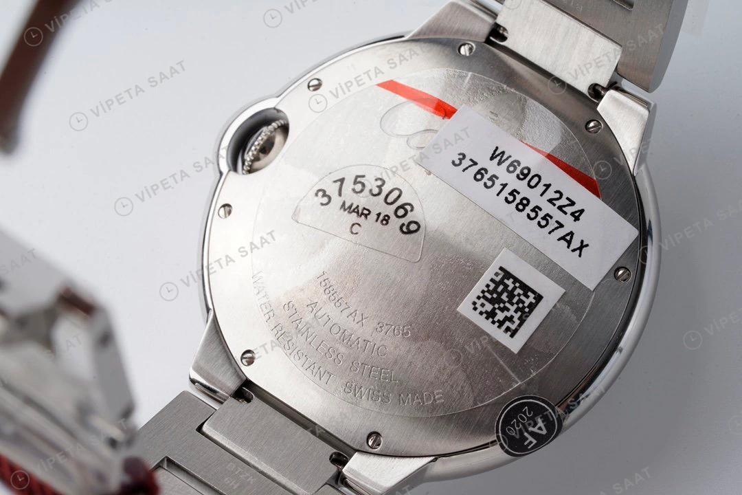 Cartier Ballon Bleu Beyaz Kadran Çelik 33mm Super Clone ETA Eta Saat detay 3
