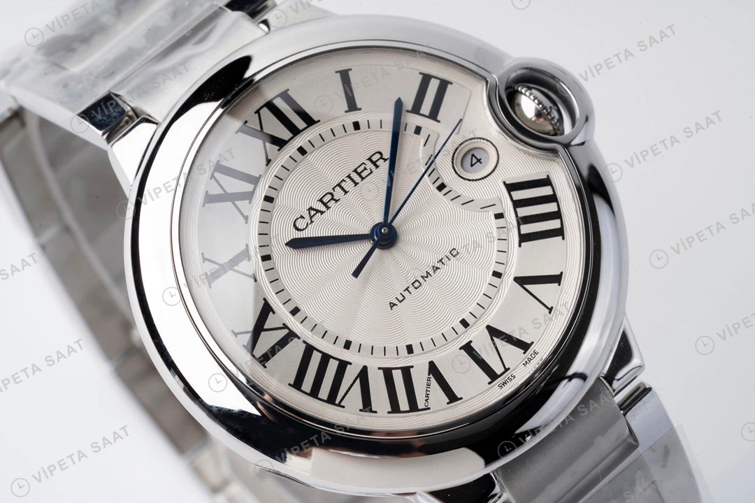 Cartier Ballon Bleu Beyaz Kadran Çelik 33mm Super Clone ETA Eta Saat detay 6