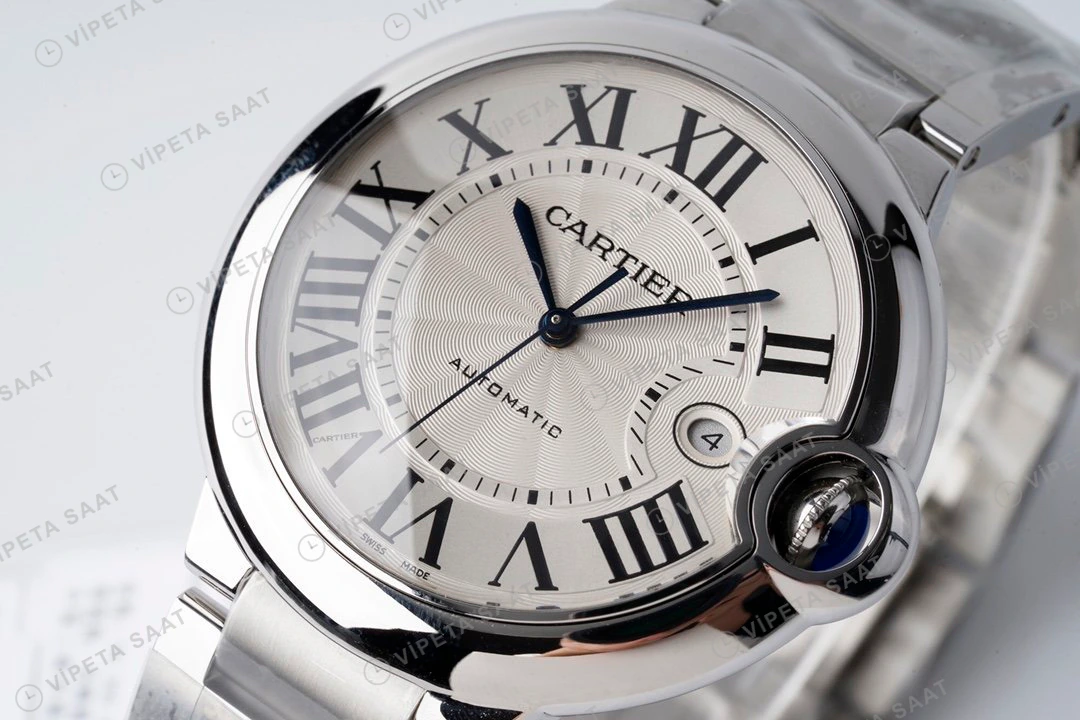 Cartier Ballon Bleu Beyaz Kadran Çelik 33mm Super Clone ETA Eta Saat detay 9