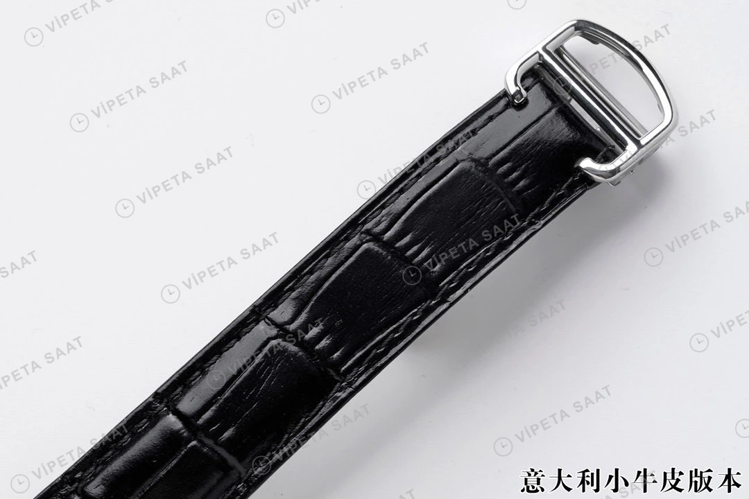 Cartier Ballon Bleu Beyaz Kadran Çelik Deri Kordon 33mm Super Clone ETA Eta Saat detay 8