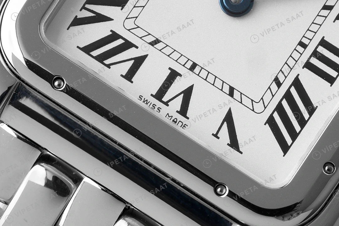 Cartier Panthere 27 mm Çelik Quartz Super Clone ETA Saat detay 5