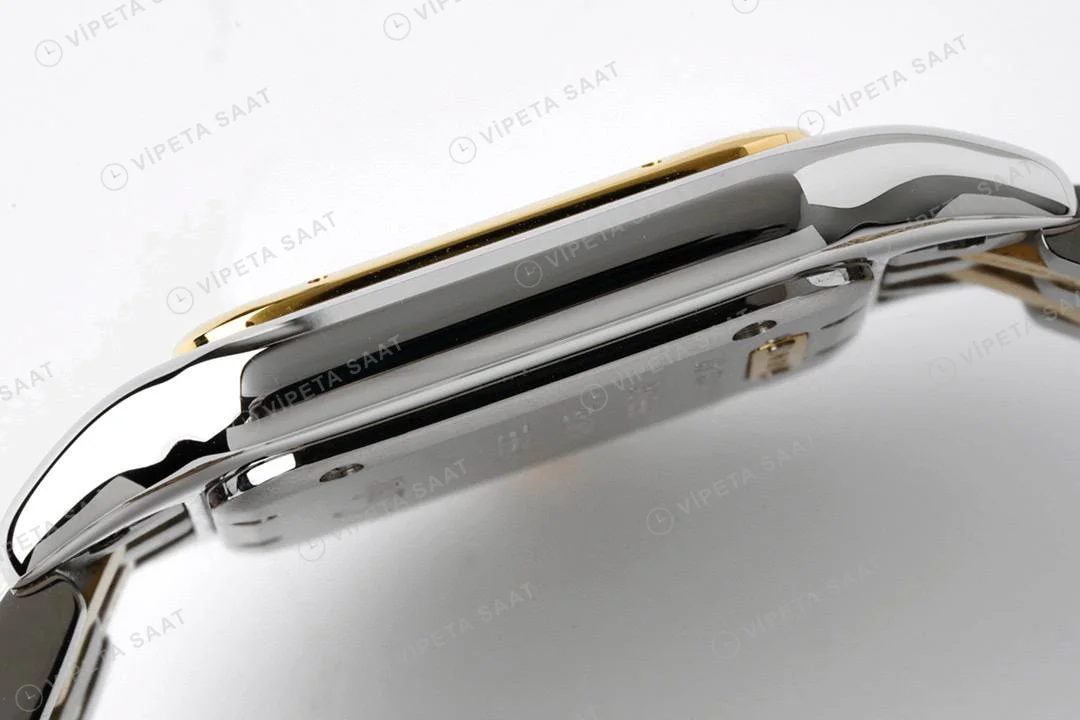 Cartier Panthere 27 mm Gold and Steel Quartz Super Clone ETA Saat detay 6