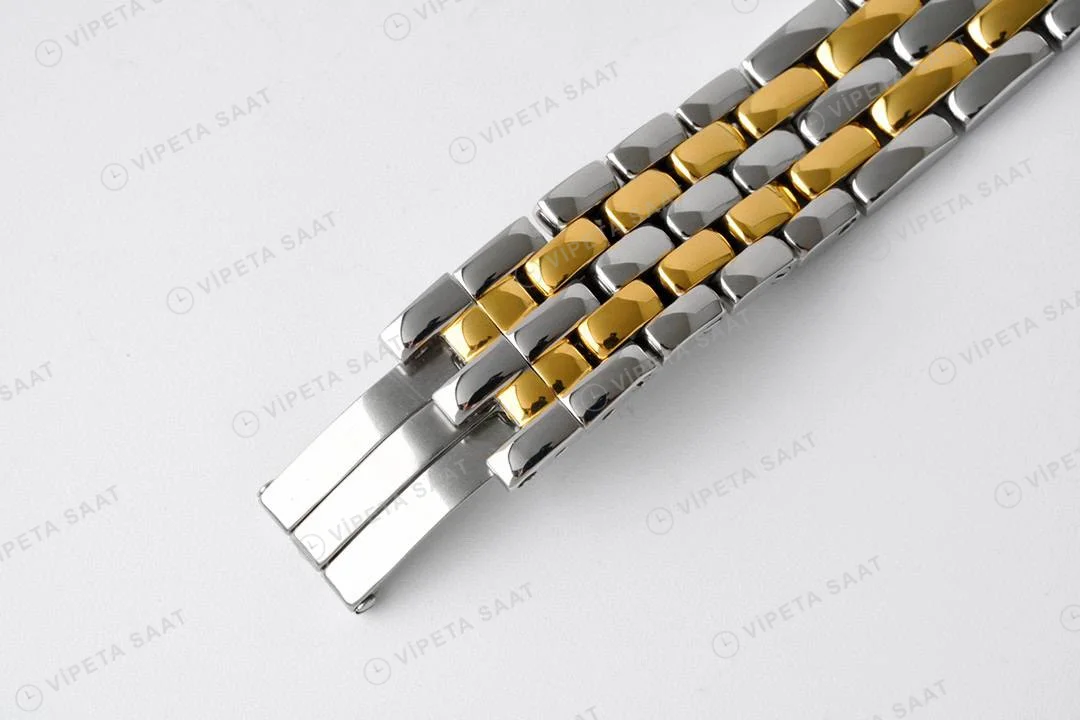 Cartier Panthere 27 mm Gold and Steel Quartz Super Clone ETA Saat detay 8