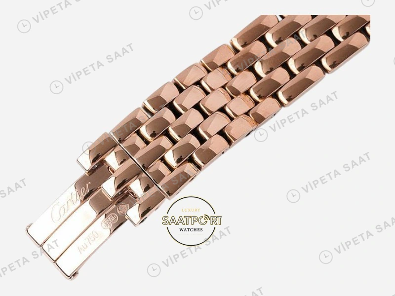 Cartier Panthere 27 mm Rose Gold Quartz Super Clone ETA Saat detay 8
