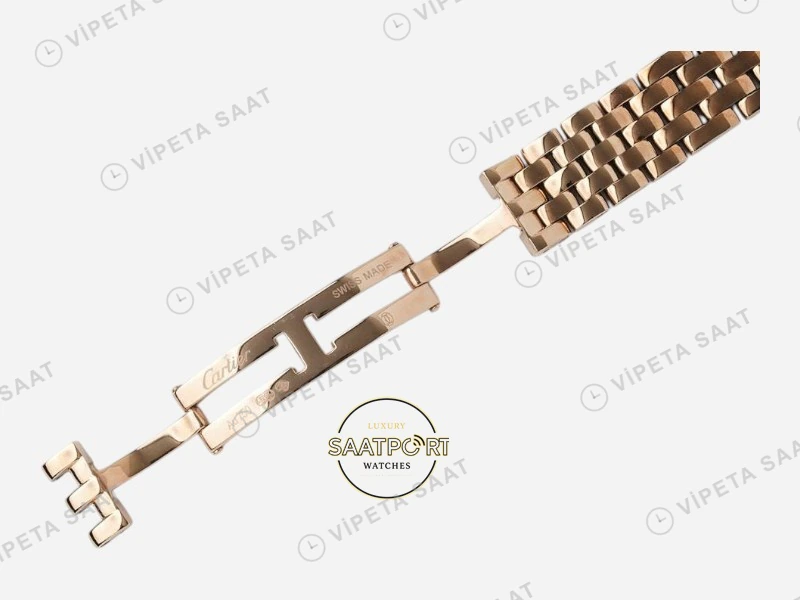 Cartier Panthere 27 mm Rose Gold Quartz Super Clone ETA Saat detay 9