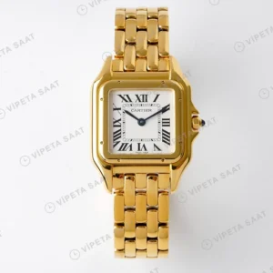 Cartier Panthere 27 mm Yellow Gold Quartz Super Clone ETA Saat karşıdan görünüm