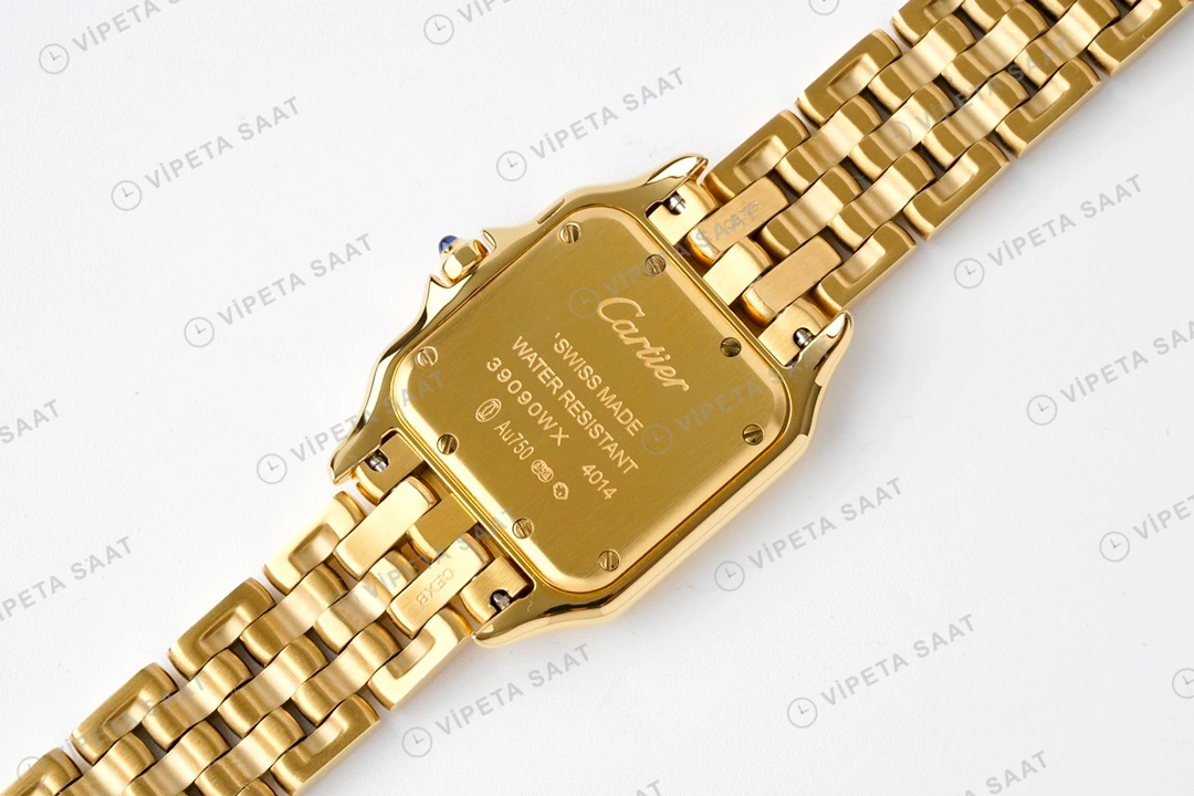 Cartier Panthere 27 mm Yellow Gold Quartz Super Clone ETA Saat detay 7