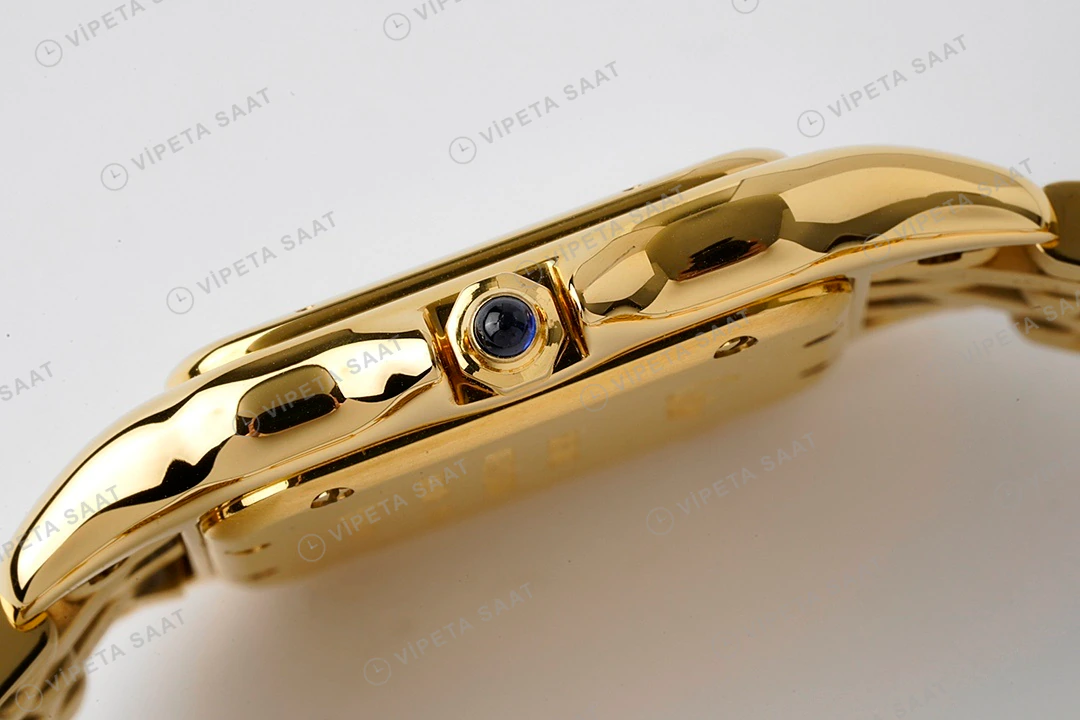 Cartier Panthere 27 mm Yellow Gold Quartz Super Clone ETA Saat detay 9