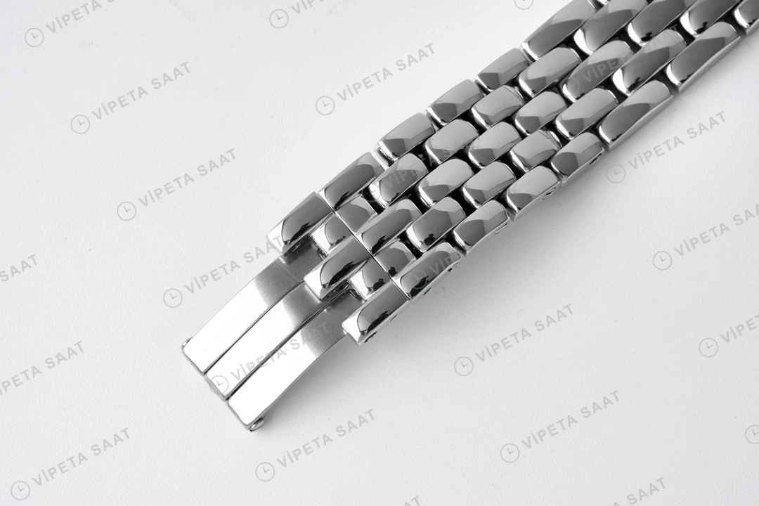 Cartier Panthere Secrete De Ladies Taşlı Çelik Bezel Super Clone ETA Saat detay 5
