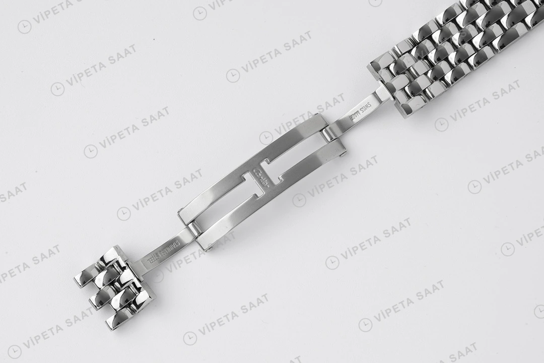 Cartier Panthere Secrete De Ladies Taşlı Çelik Bezel Super Clone ETA Saat detay 7