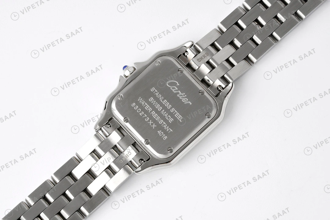 Cartier Panthere Secrete De Ladies Taşlı Çelik Bezel Super Clone ETA Saat detay 8