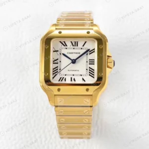 Cartier Santos De Cartier 40 mm Full Gold Kasa Super Clone ETA Saat detay 3