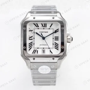 Cartier Santos De Cartier 40 mm WSSA0018 Beyaz Kadran Super Clone ETA Saat detay 7