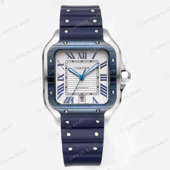 Cartier Santos De Cartier White Dial PVD WSSA0048 Super Clon Super Clone ETA Saat karşıdan görünüm