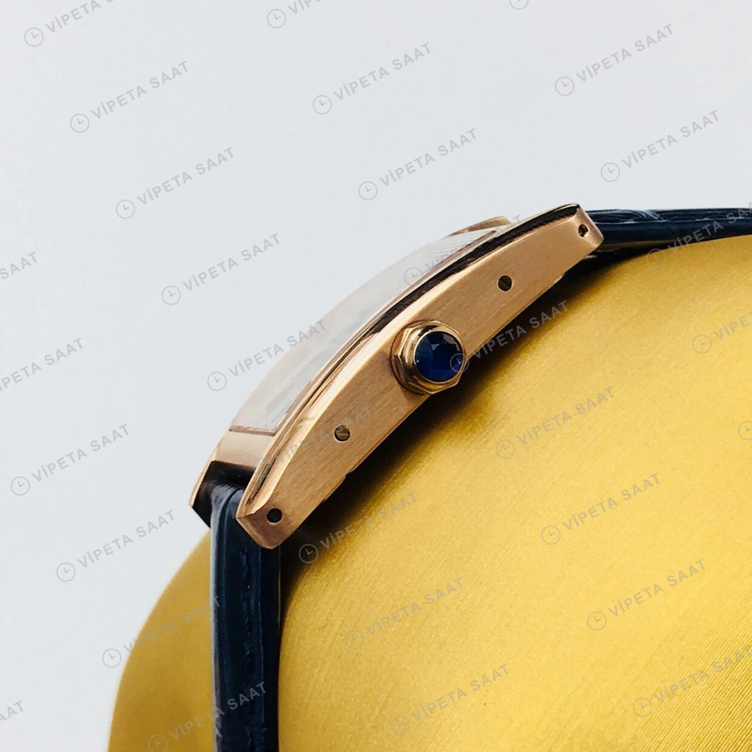 Cartier Tank Americaine Beyaz Kadran Gold Super Clone ETA Eta Saat detay 7