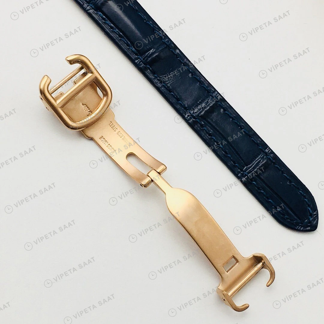 Cartier Tank Americaine Beyaz Kadran Gold Super Clone ETA Eta Saat detay 8