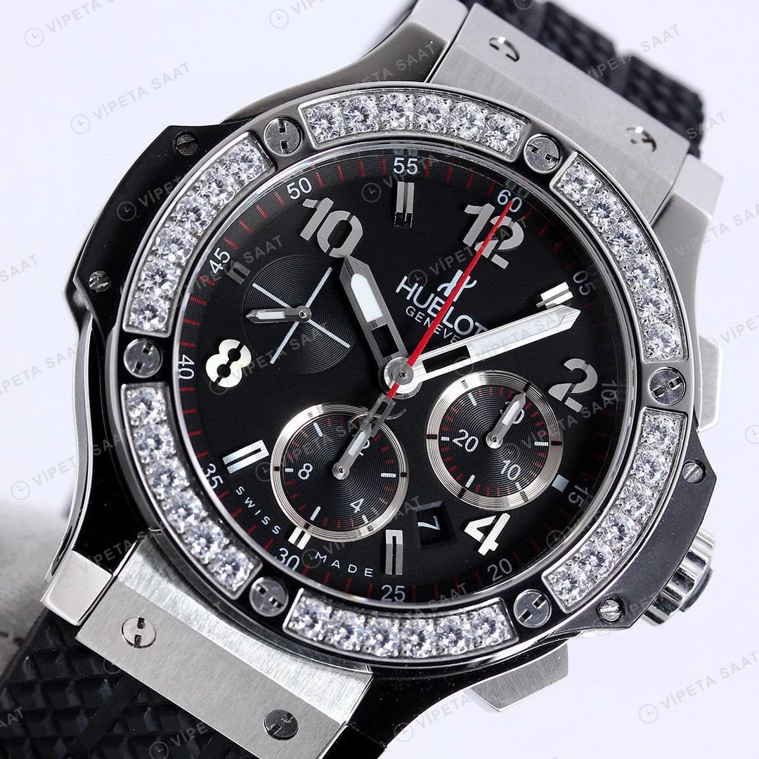 Hublot Big Bang 44 Mm Silver Baget Super Clone ETA Saat detay 3
