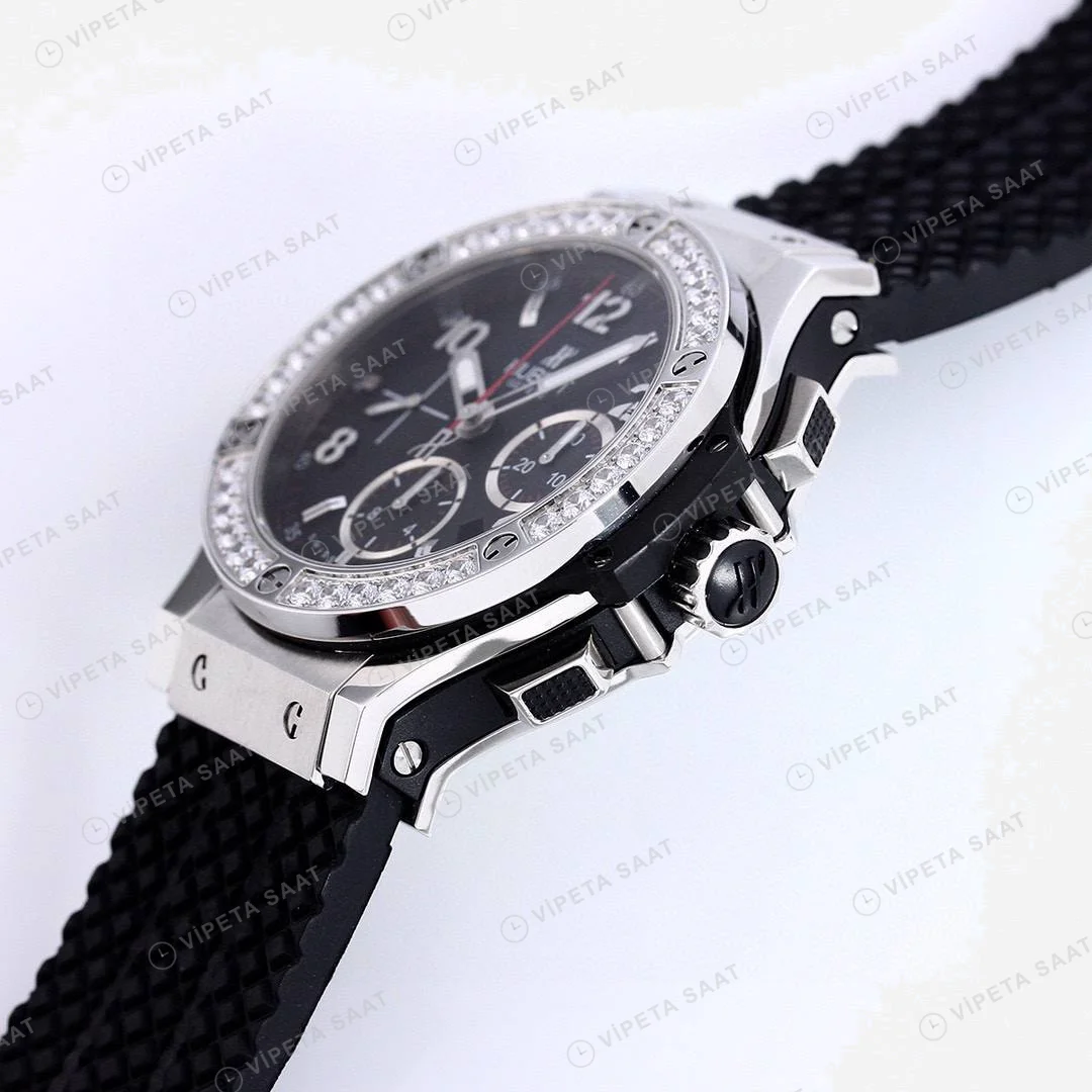 Hublot Big Bang 44 Mm Silver Baget Super Clone ETA Saat detay 4