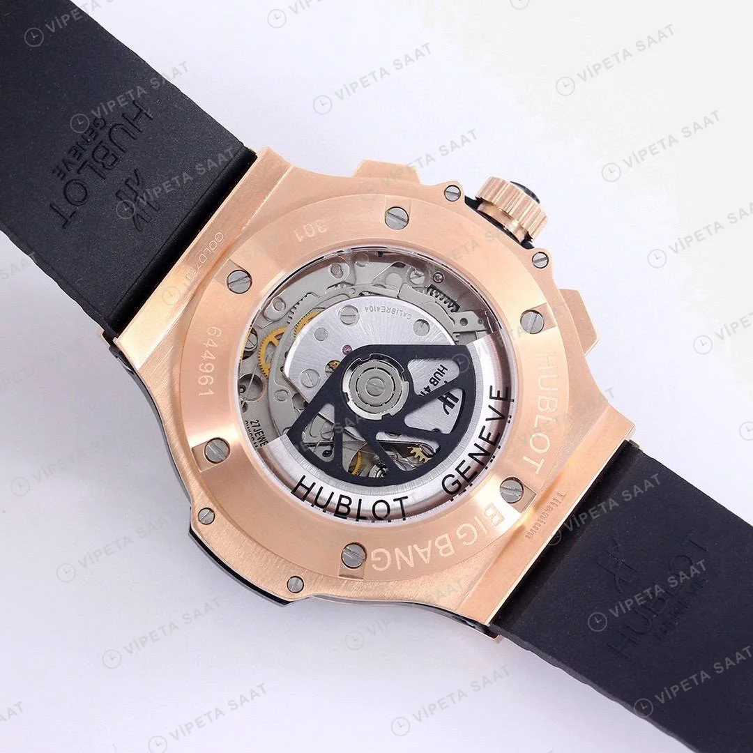Hublot Big Bang Rose Gold 44 Mm Chronograph Super Clone ETA Saat detay 6
