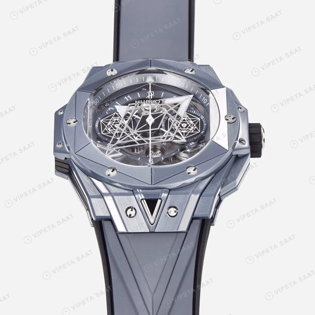 Hublot Big Bang Sang Bleu II Grey Ceramıc 45mm Super Clone ETA Saat detay 4