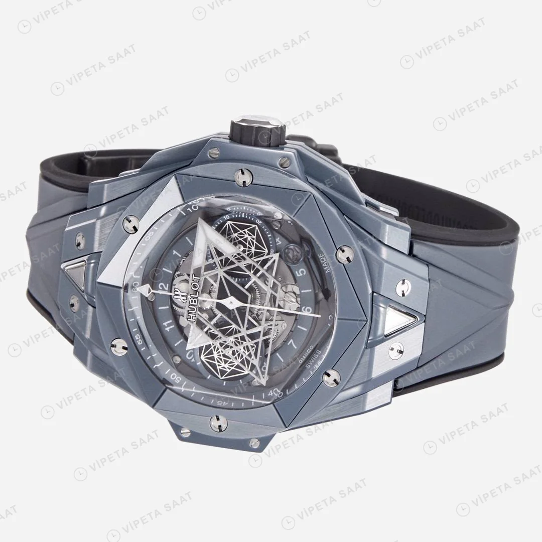 Hublot Big Bang Sang Bleu II Grey Ceramıc 45mm Super Clone ETA Saat detay 5