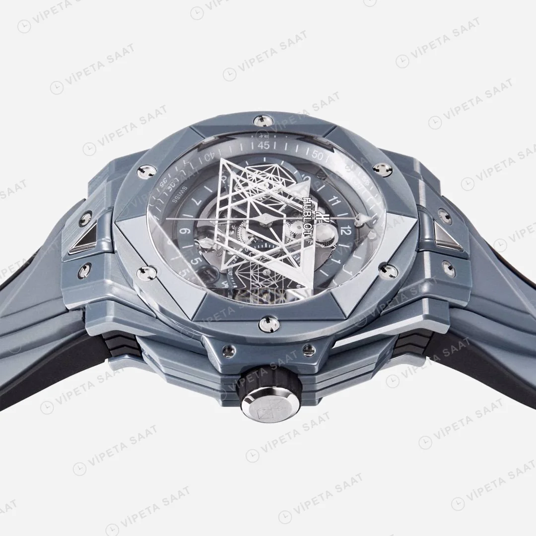 Hublot Big Bang Sang Bleu II Grey Ceramıc 45mm Super Clone ETA Saat detay 8