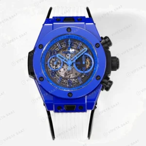 Hublot Big Bang Unico Blue Magic Kauçuk 42mm Super Clone ETA Saat görsel