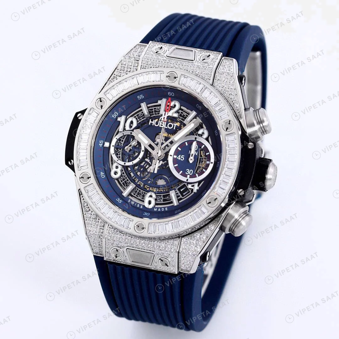 Hublot Big Bang Unico Silve Blue Baget Super Clone ETA Saat detay 3