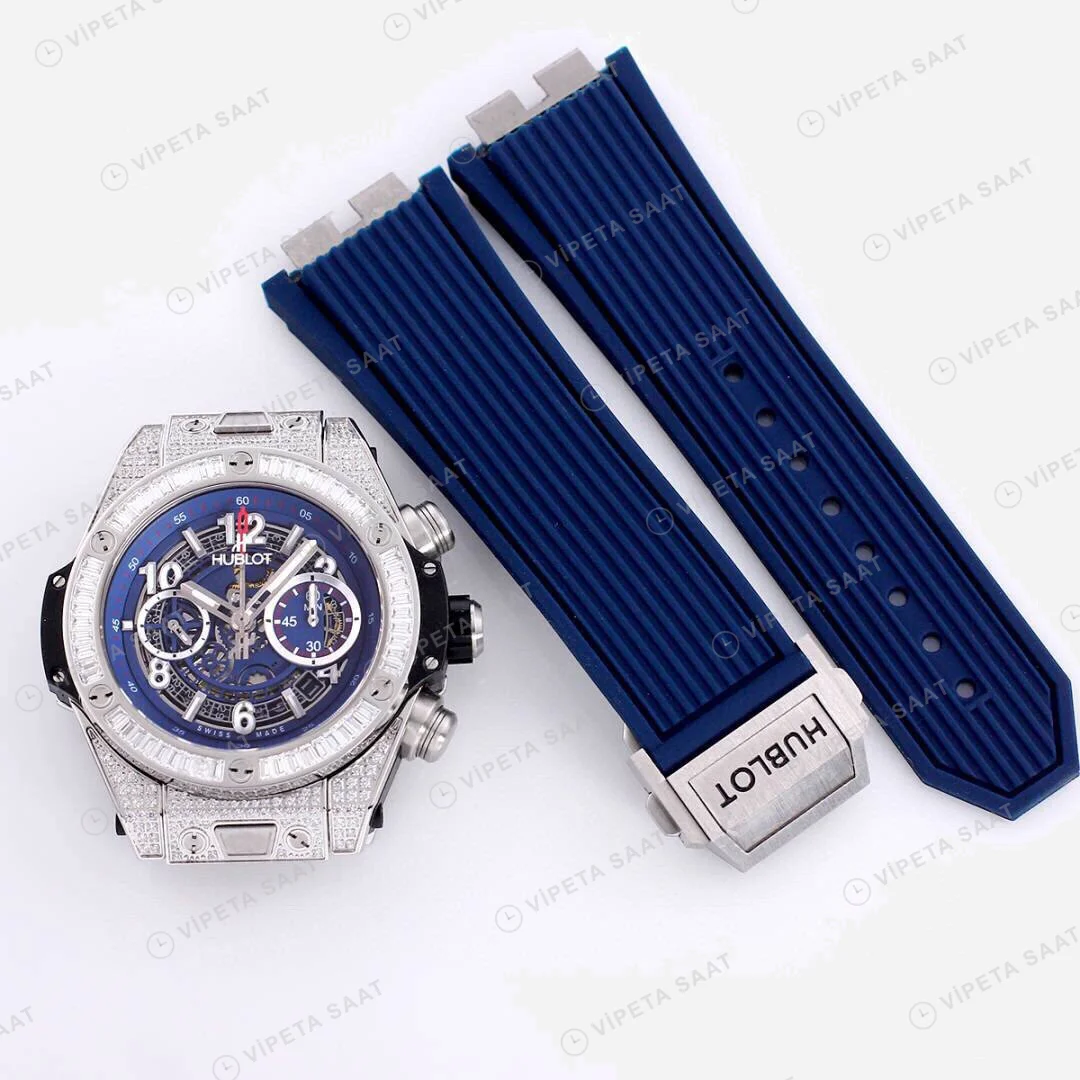 Hublot Big Bang Unico Silve Blue Baget Super Clone ETA Saat detay 6