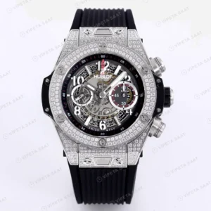 Hublot Big Bang Unico Silver Baget Super Clone ETA Saat detay 2