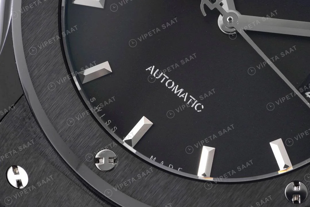 Hublot Classic Fusion Black Ceramic 42mm Super Clone ETA Saat detay 2