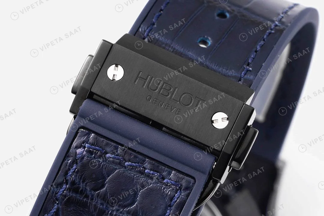 Hublot Classic Fusion Black Ceramic Blue Dial 45 Mm Super Clone ETA Saat detay 7