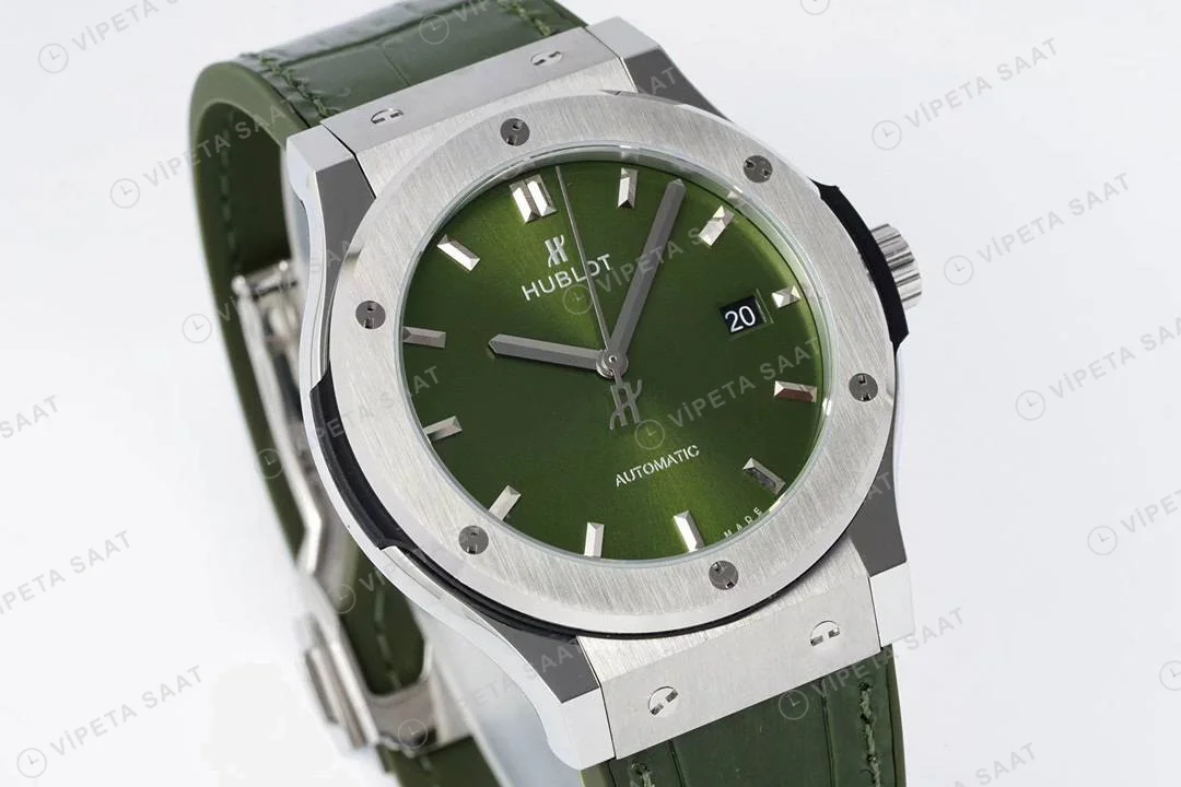 Hublot Classic Fusion Green Titanium 38mm Super Clone ETA Saat görsel