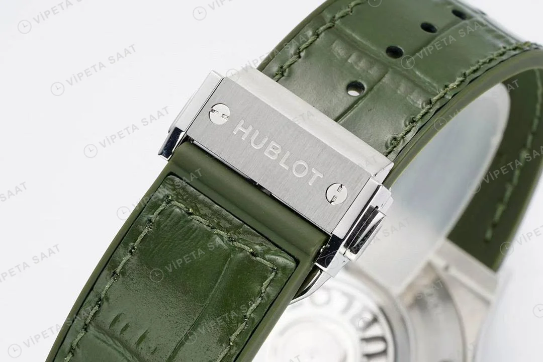 Hublot Classic Fusion Green Titanium 38mm Super Clone ETA Saat detay 6