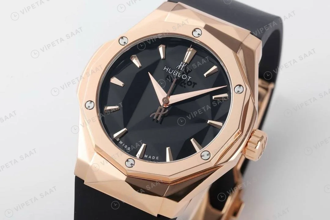 Hublot Classic Fusion Orlinski King Gold Super Clone ETA Saat detay 5