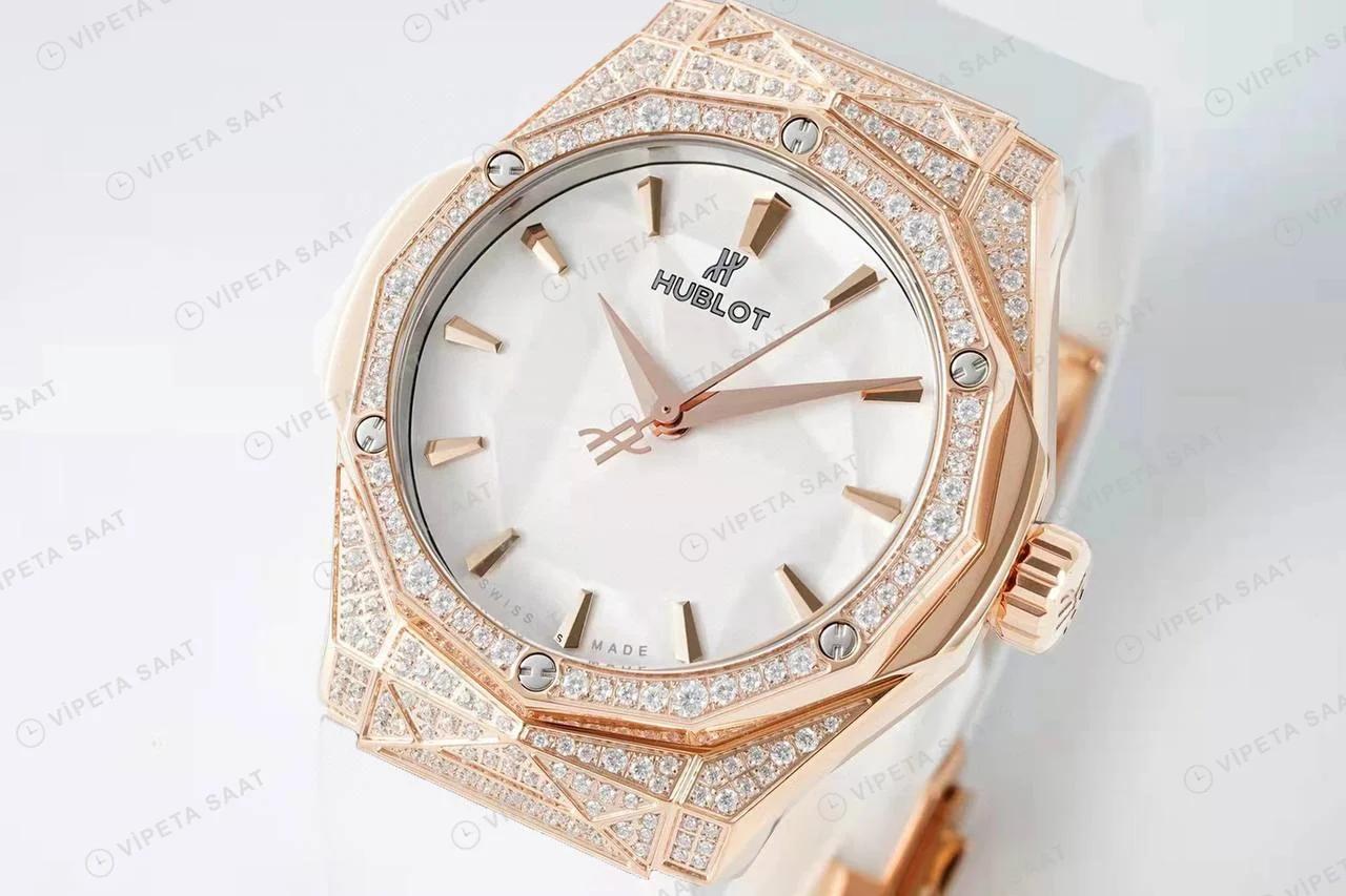 Hublot Classic Fusion Orlinski King Gold White 40 Mm Super Clone ETA Saat detay 13